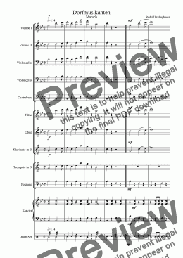page one of Dorfmusikanten Kleines Streichorchester