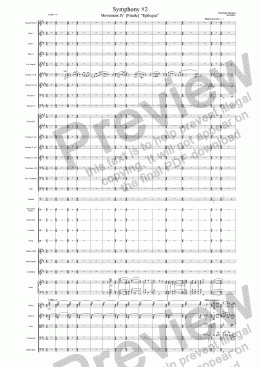 page one of Symphony #2 Mvt. IV "Epilogue"