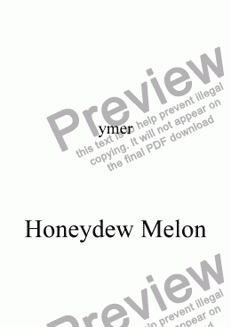 page one of Honeydew Melon