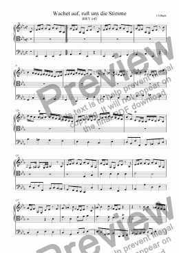 page one of J.S.Bach - Wachet auf, ruft uns die Stimme - BWV 645
