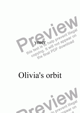 page one of Olivia’s orbit