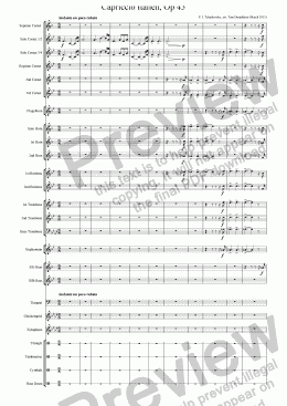 page one of BRASS BAND - Capriccio Italien, Op 45