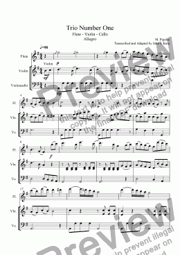 page one of Allegro  (No. 1) - Chamber Trio (f, v, c,)