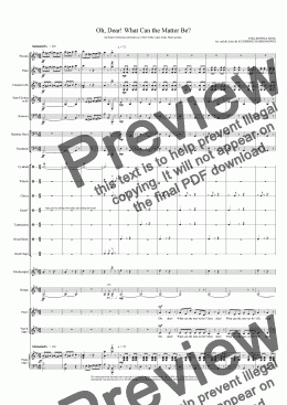 page one of Oh, Dear! What Can the Matter Be? (Band/Orchestra & Choir w/opt. piano)