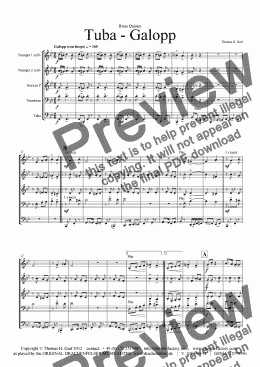 page one of Tuba - Galopp (Brass Quintet)