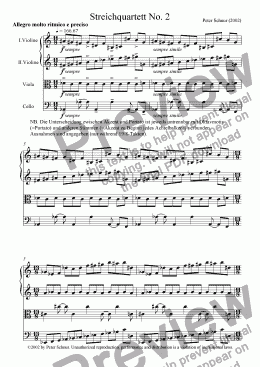 page one of Stringquartet No. 2