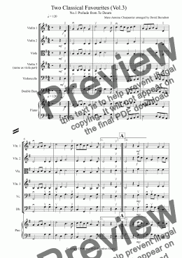page one of 2 Classical Favourites for String Orchestra (volume three)