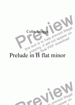 page one of Prelude in B flat minor