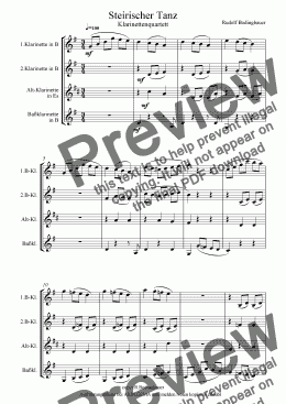 page one of Steirischer Tanz Klar.Quartett