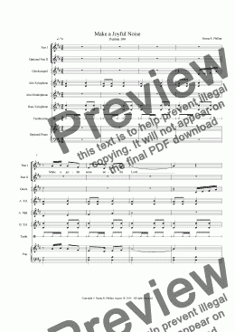 page one of Make a Joyful Noise (Children’s Choir w/partner song melody & Orff)