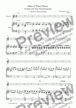 page one of 2. Theme for Horn and Piano