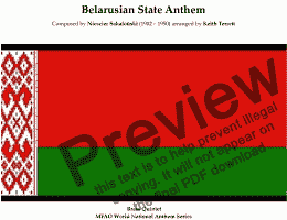 page one of Belarusian National Anthem for Brass Quintet (MFAO World National Anthem Series)