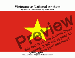 page one of Vietnamese National Anthem for Brass Quintet (MFAO World National Anthem Series)