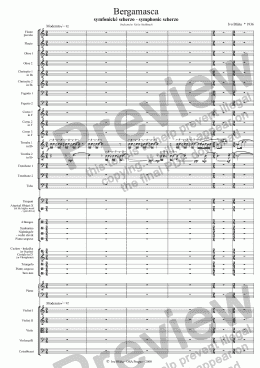 page one of BERGAMASCA - symphonic scherzo