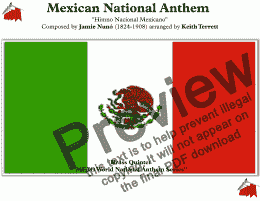 page one of Mexican National Anthem for Brass Quintet (MFAO World National Anthem Series)