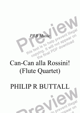 page one of Can-Can alla Rossini! (Flute Quartet)