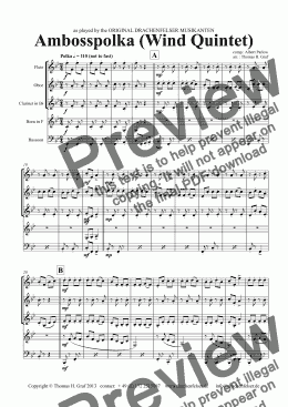page one of Ambosspolka (Wind Quintet)