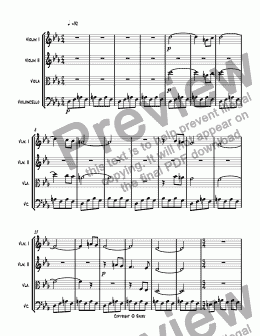 page one of SQ #2 II in D Minor, Op. 243.sib