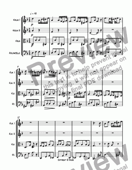 page one of String Quartet #4 