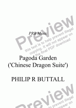 page one of Pagoda Garden (’Chinese Dragon Suite’