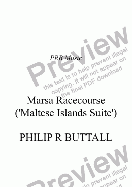 page one of Marsa Racecourse ('Maltese Islands Suite')