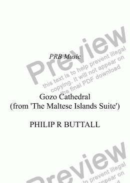 page one of Gozo Cathedral ('Maltese Islands Suite')