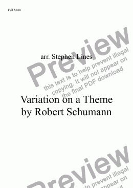 page one of Brass Quintet: Variation on a Theme by Robert Schumann