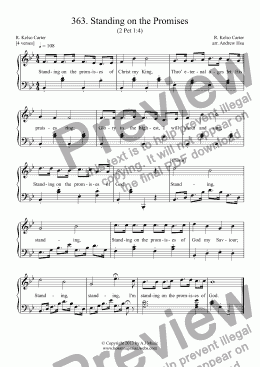page one of Standing on the Promises - Easy Piano 363