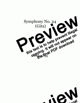 page one of Symphony No. 24  (Gita)