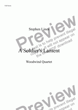 page one of Woodwind Choir: A Soldier’s Lament