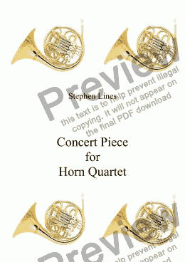 page one of Horn Quartet: Concert Piece
