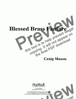 page one of Blessed Brass Fanfare
