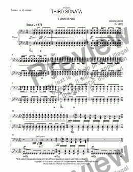 page one of Third Piano Sonata