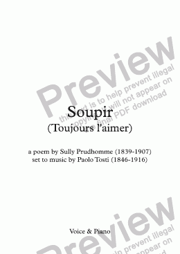 page one of Soupir (P. Tosti / Sully Prudhomme))