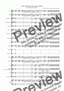 page one of 2 Classical Favourites for School Orchestra (volume four)