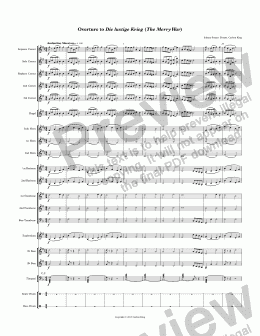 page one of Overture to Die lustige Krieg (The Merry War)
