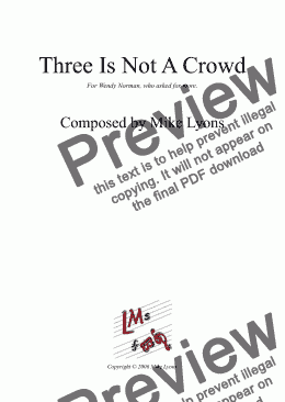 page one of Flute Trio - Three Is Not A Crowd