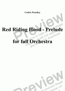 page one of Red Riding Hood - Prelude