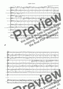 page one of Jupiter Hymn for School Wind Band