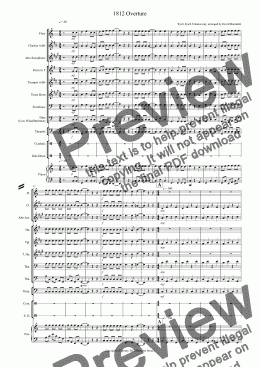 page one of 1812 Overture for School Wind Band