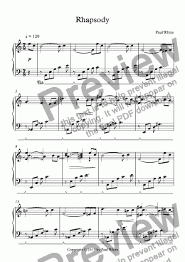 page one of Rhapsody