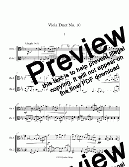 page one of Viola Duet No. 10