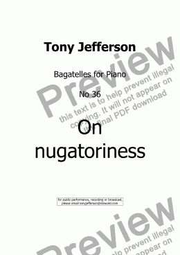 page one of On nugatoriness