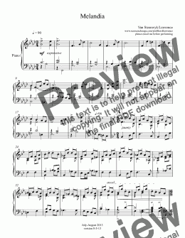 page one of Melandia (piano)