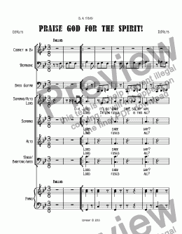 page one of Praise GOD for the Spirit!