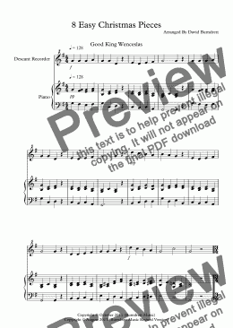 page one of 8 Easy Christmas Pieces for Descant Recorder