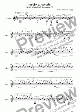 page one of Robin's Rondo