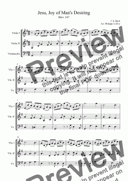page one of Jesu, Joy of Man’s Desiring BWV 147