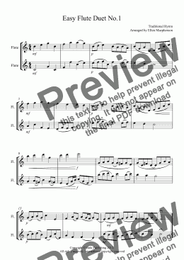 page one of Easy Flute Duet No.1