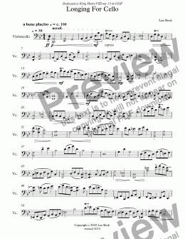 page one of Longing for Cello